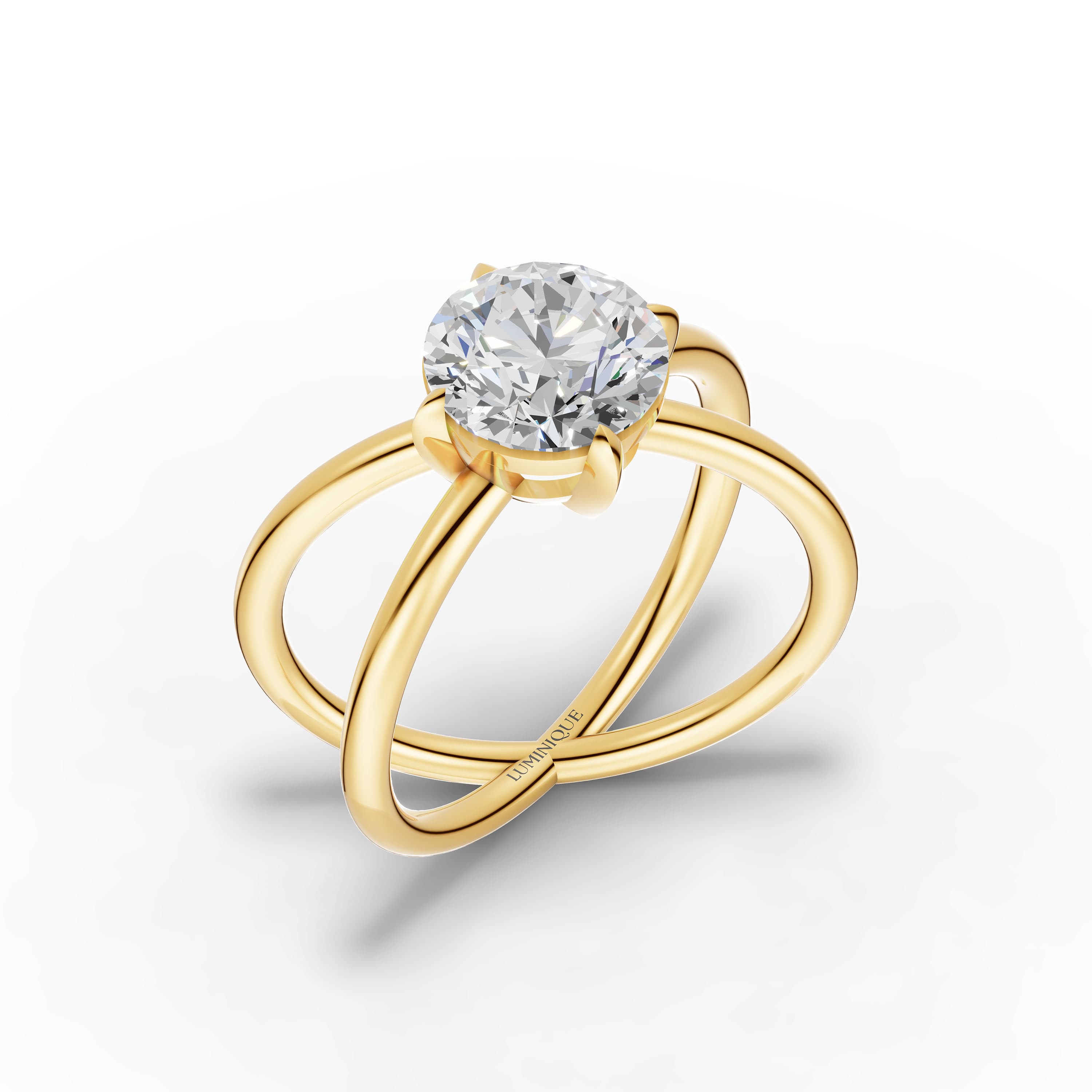 Whorl Round Solitaire Ring