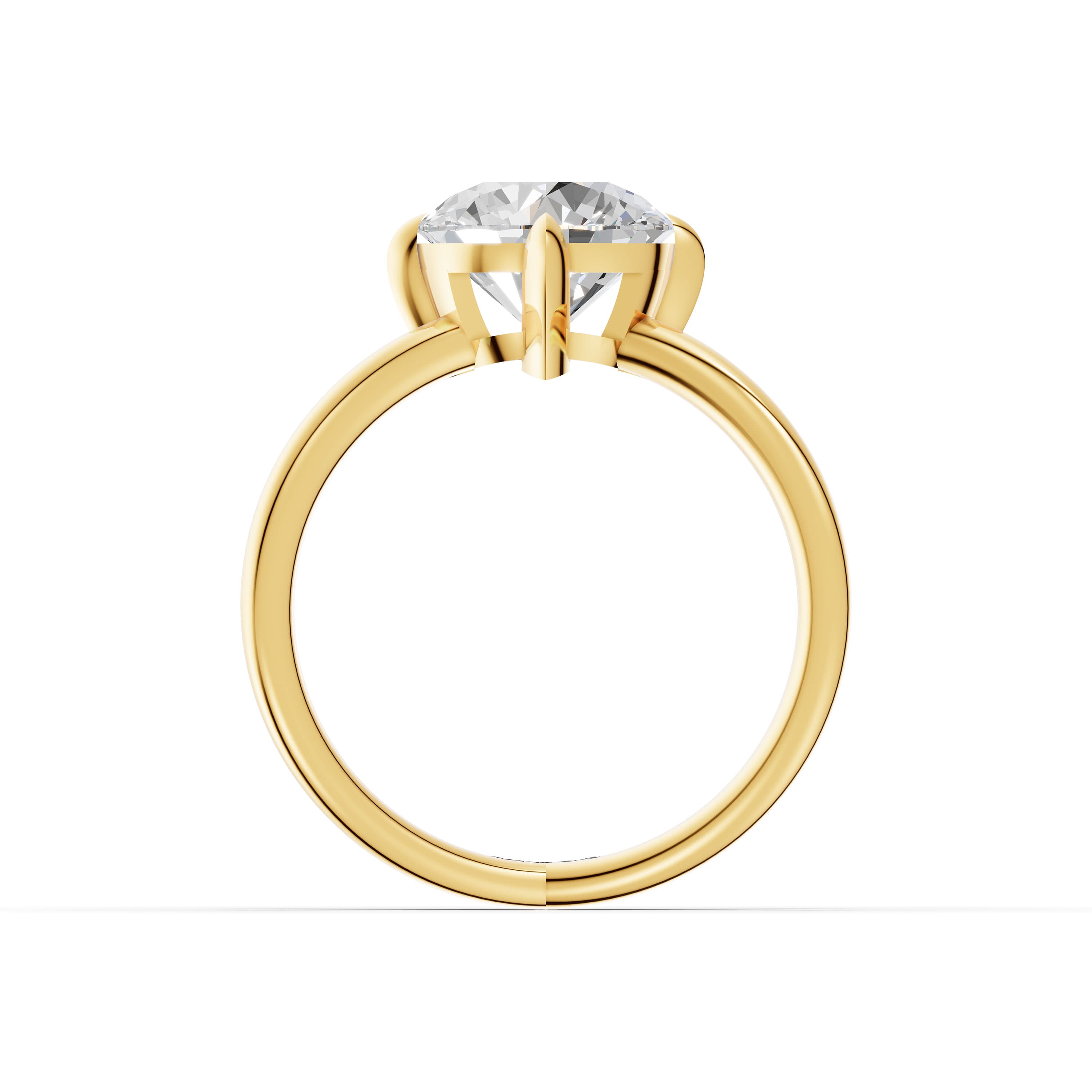 Whorl Round Solitaire Ring