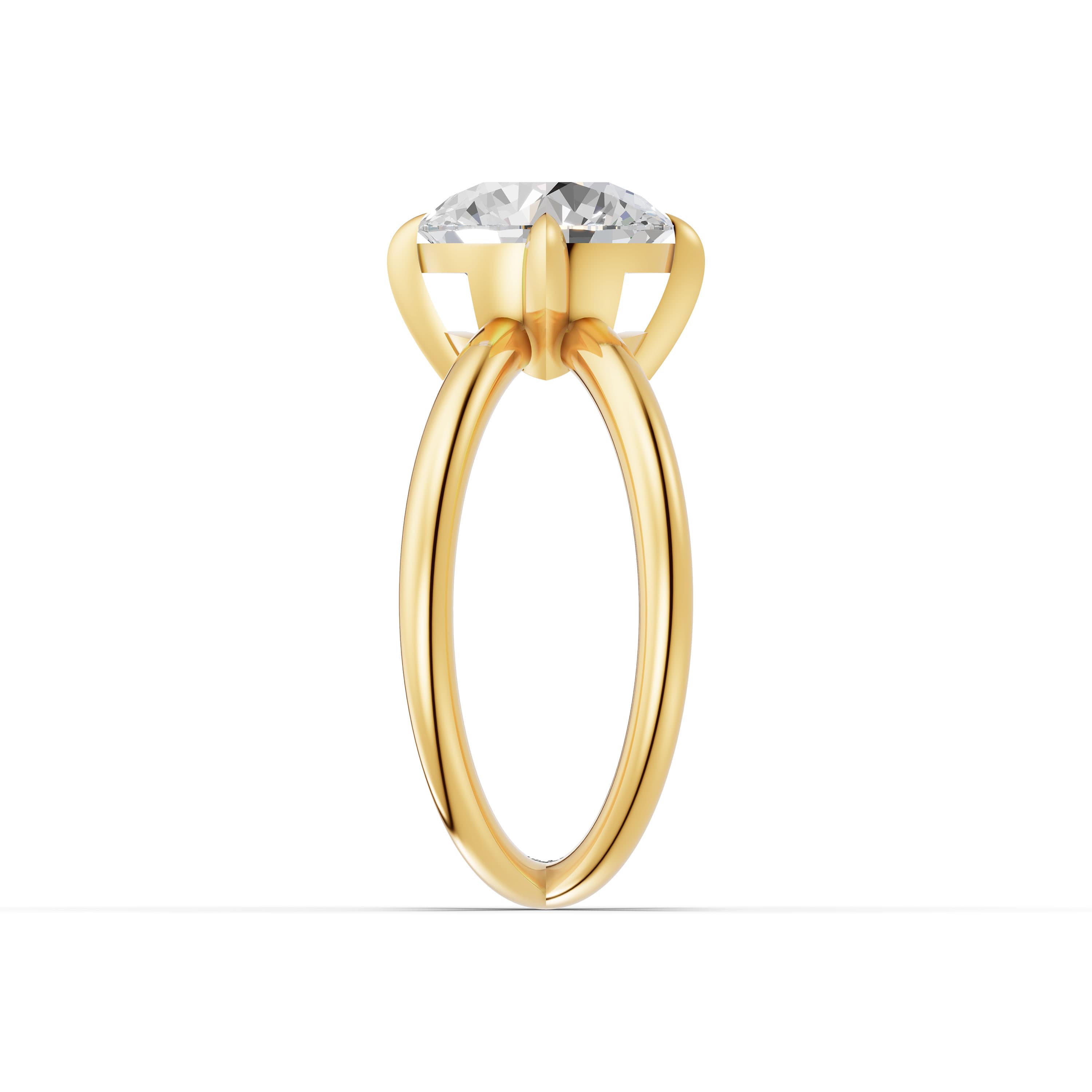 Whorl Round Solitaire Ring
