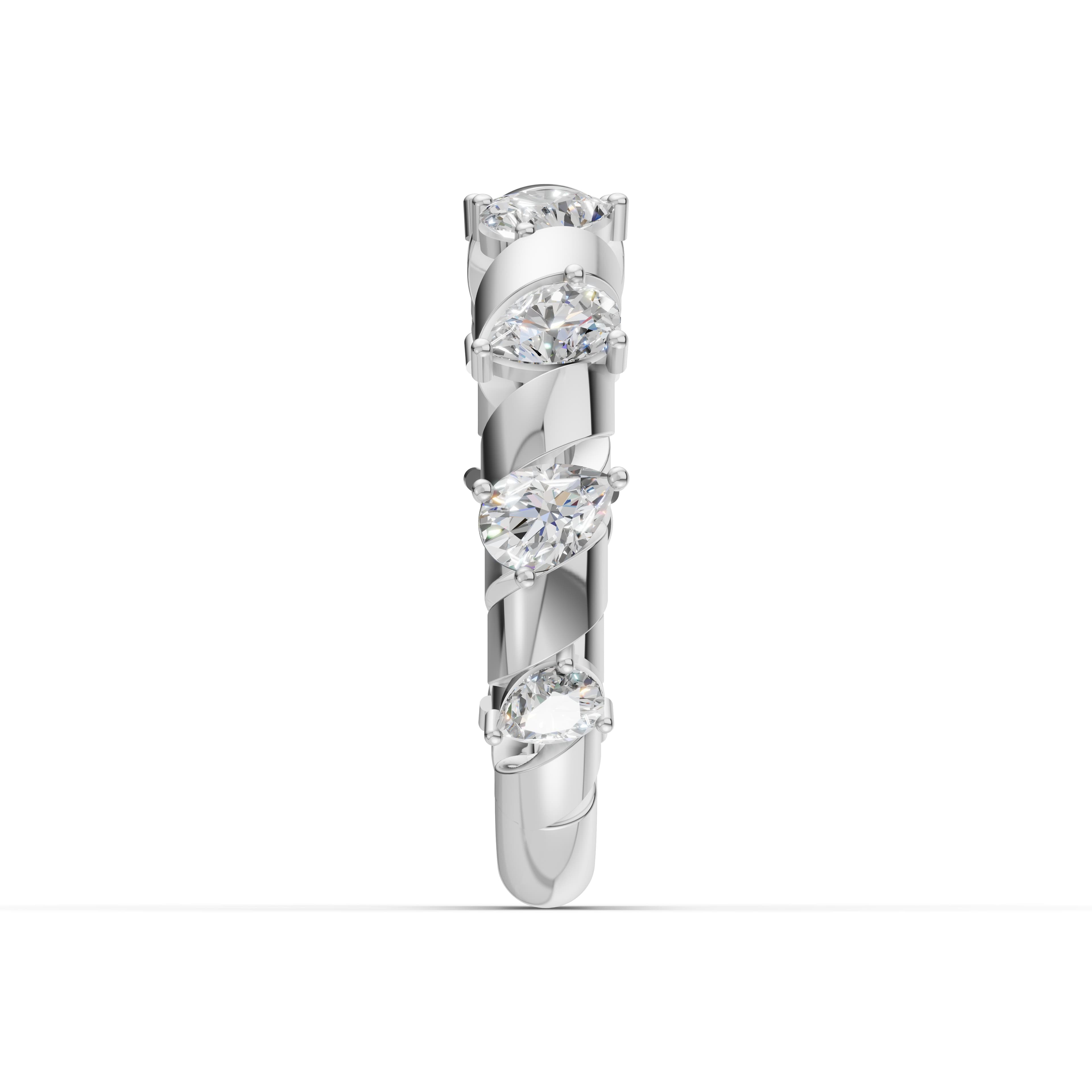 Heron Pear Cluster Ring