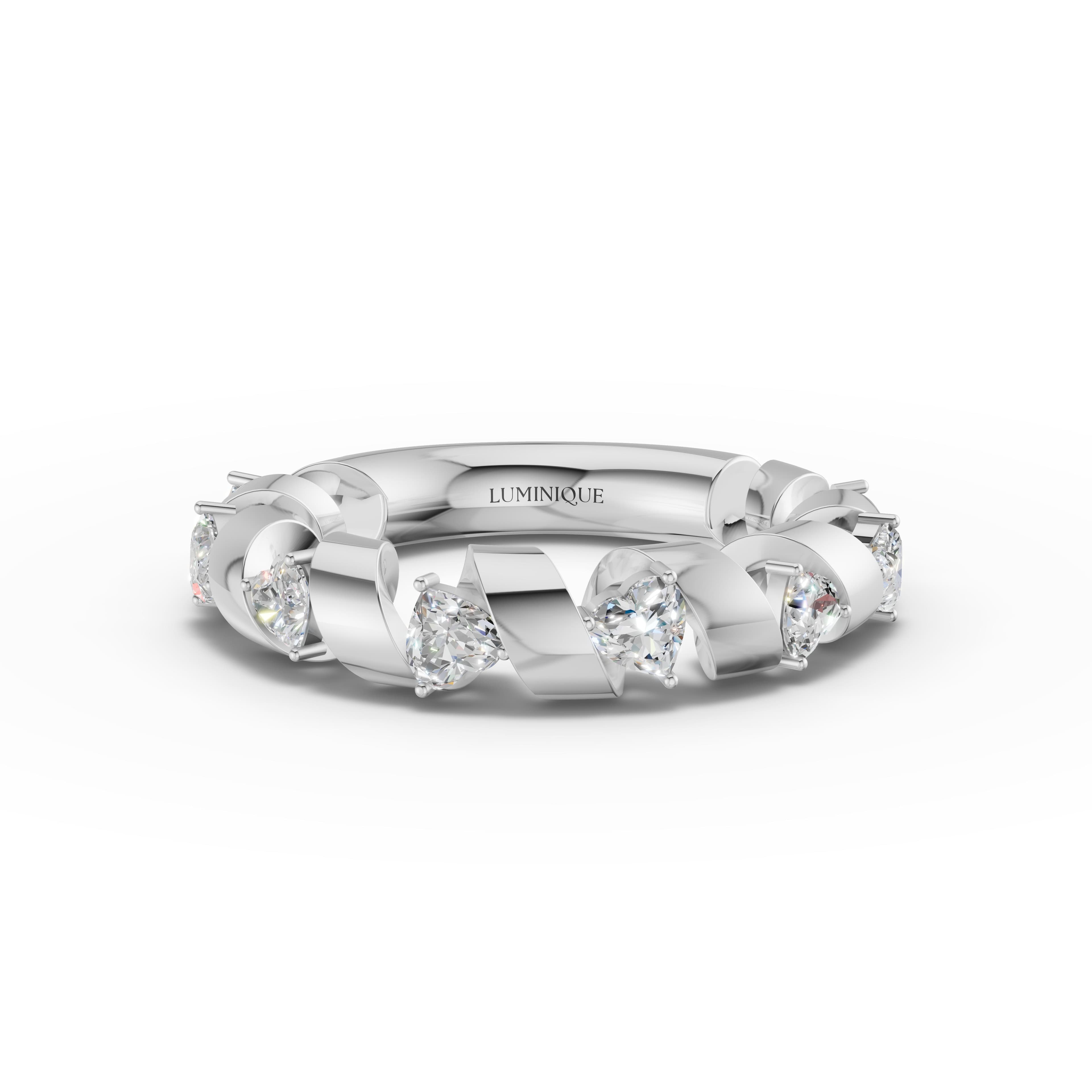 Petalwood Heart Cluster Ring