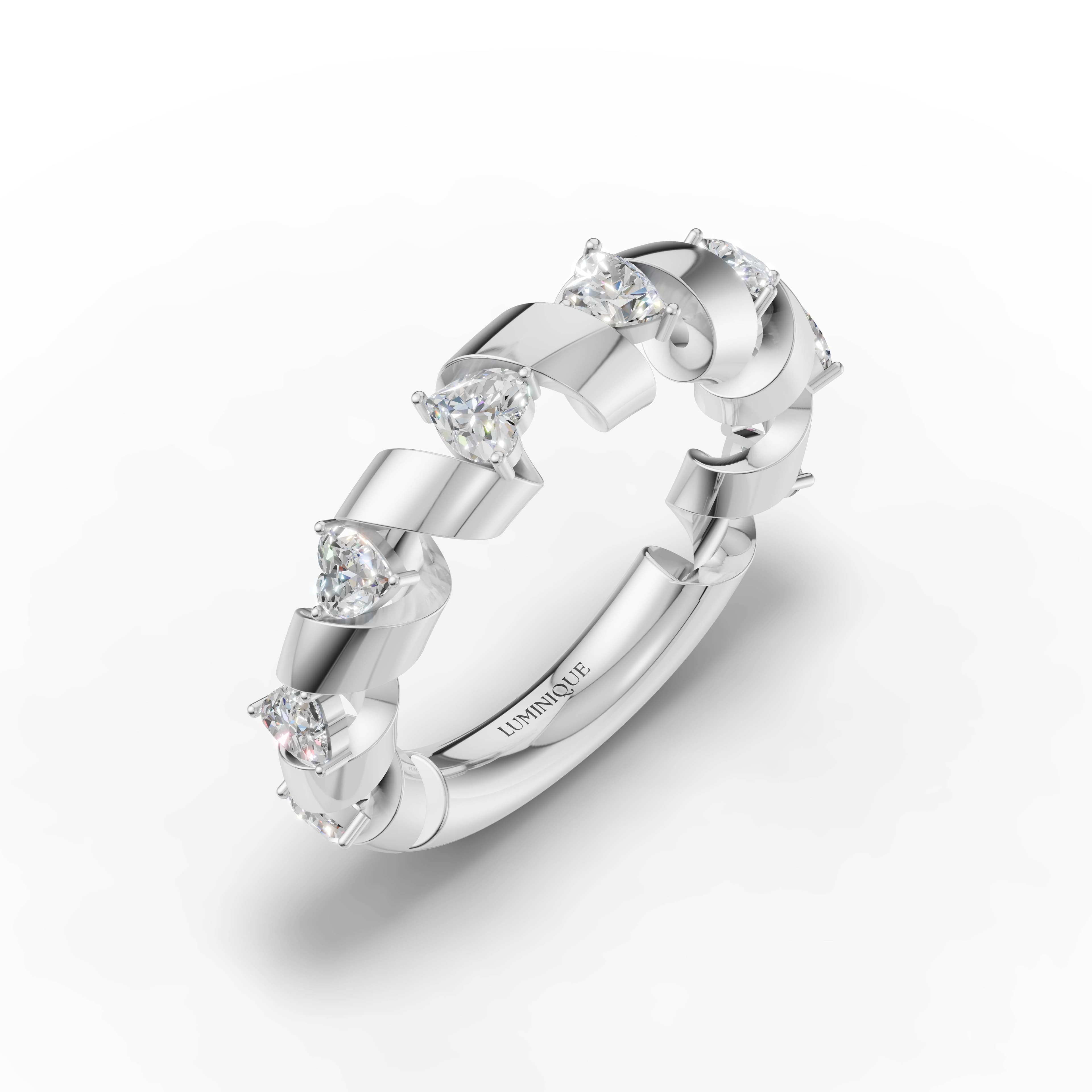 Petalwood Heart Cluster Ring