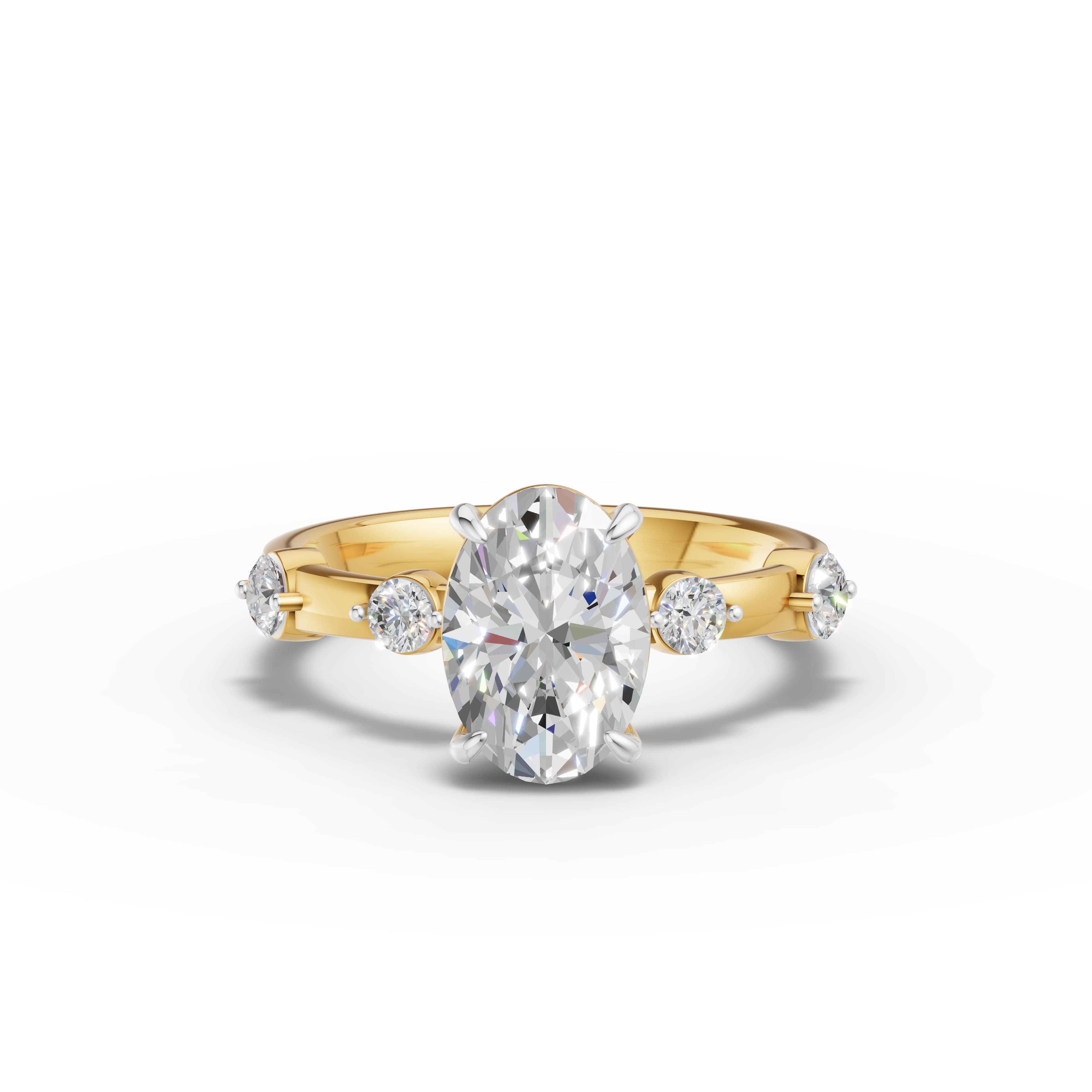 Inlet Oval Halo Ring