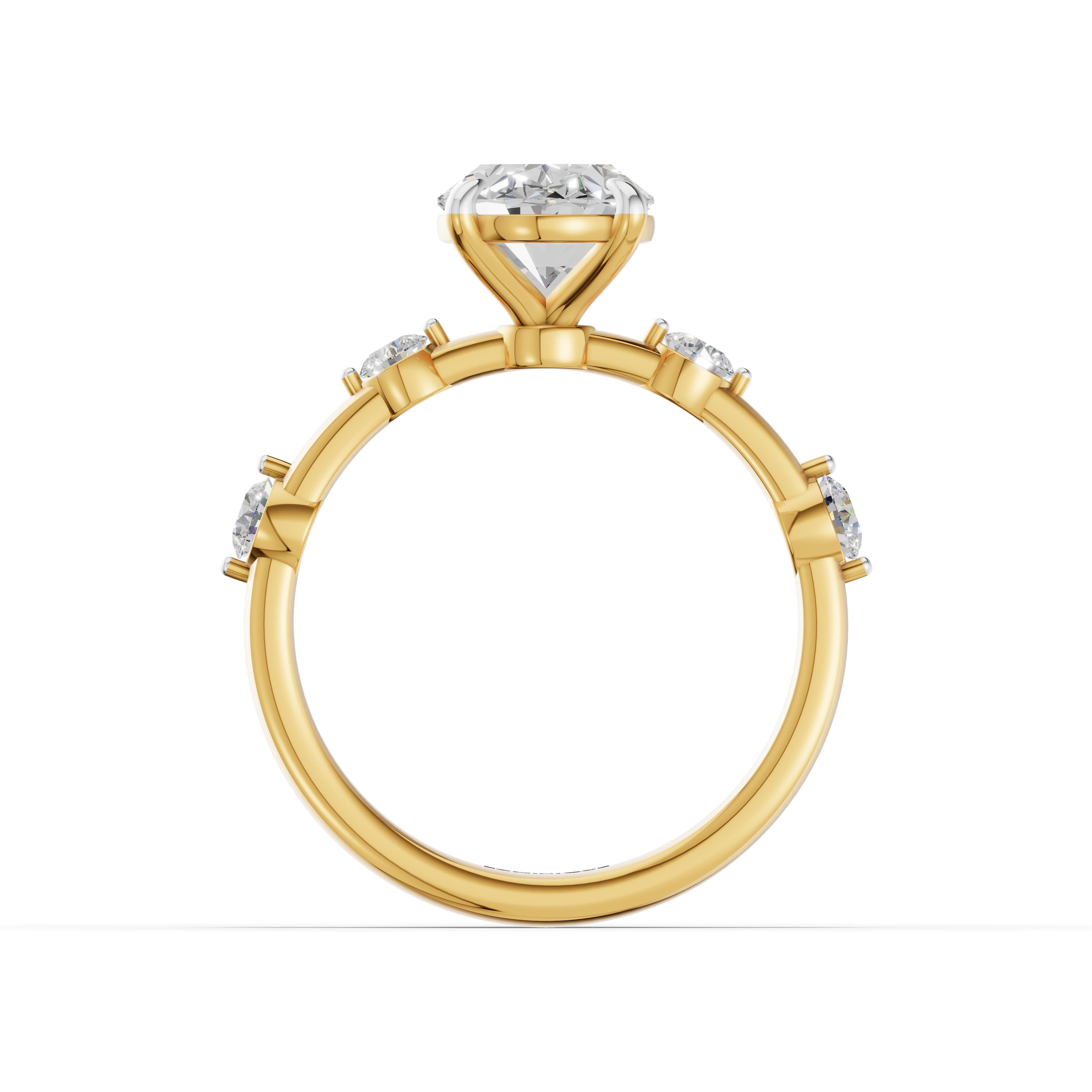 Inlet Oval Halo Ring