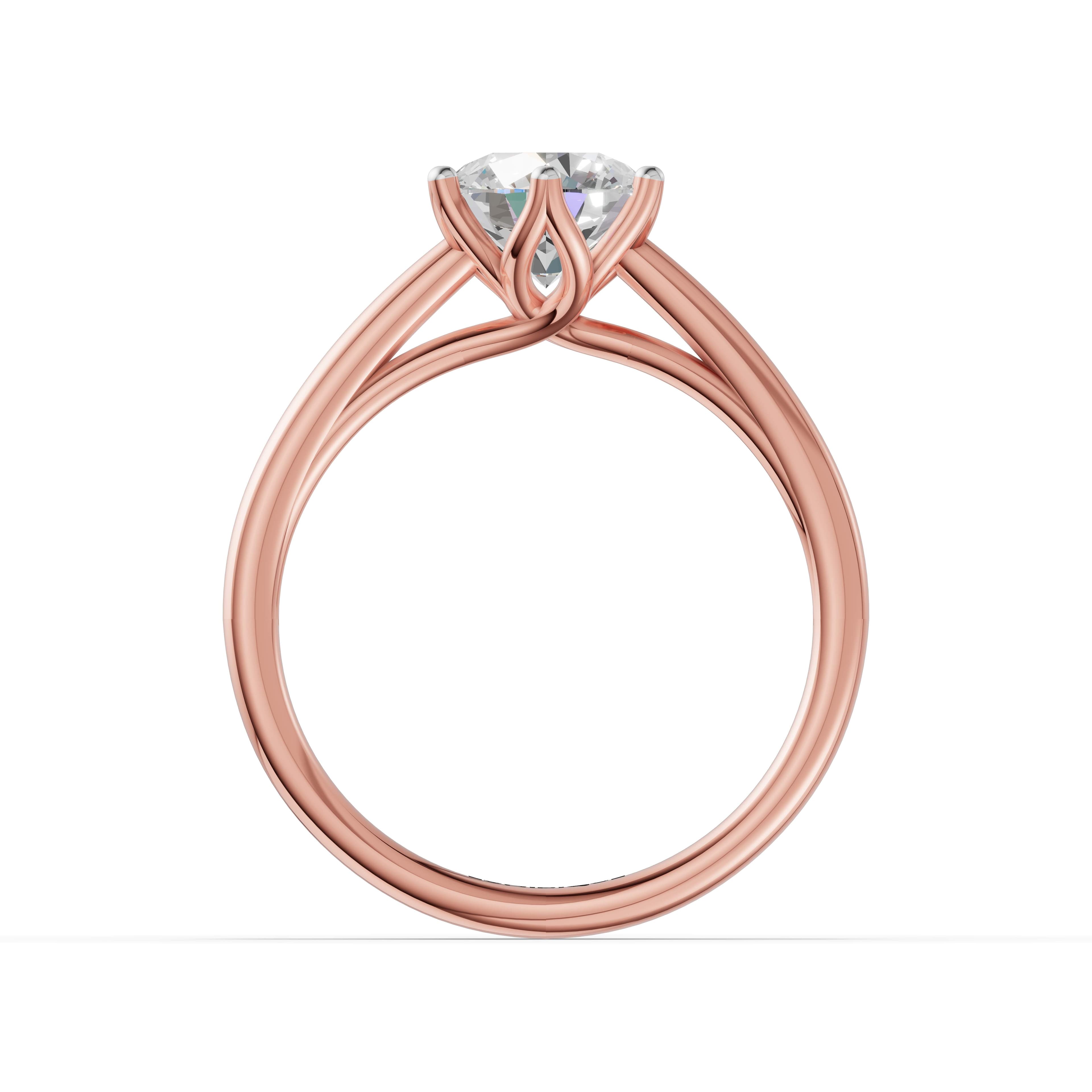 Bay Round Solitaire Ring