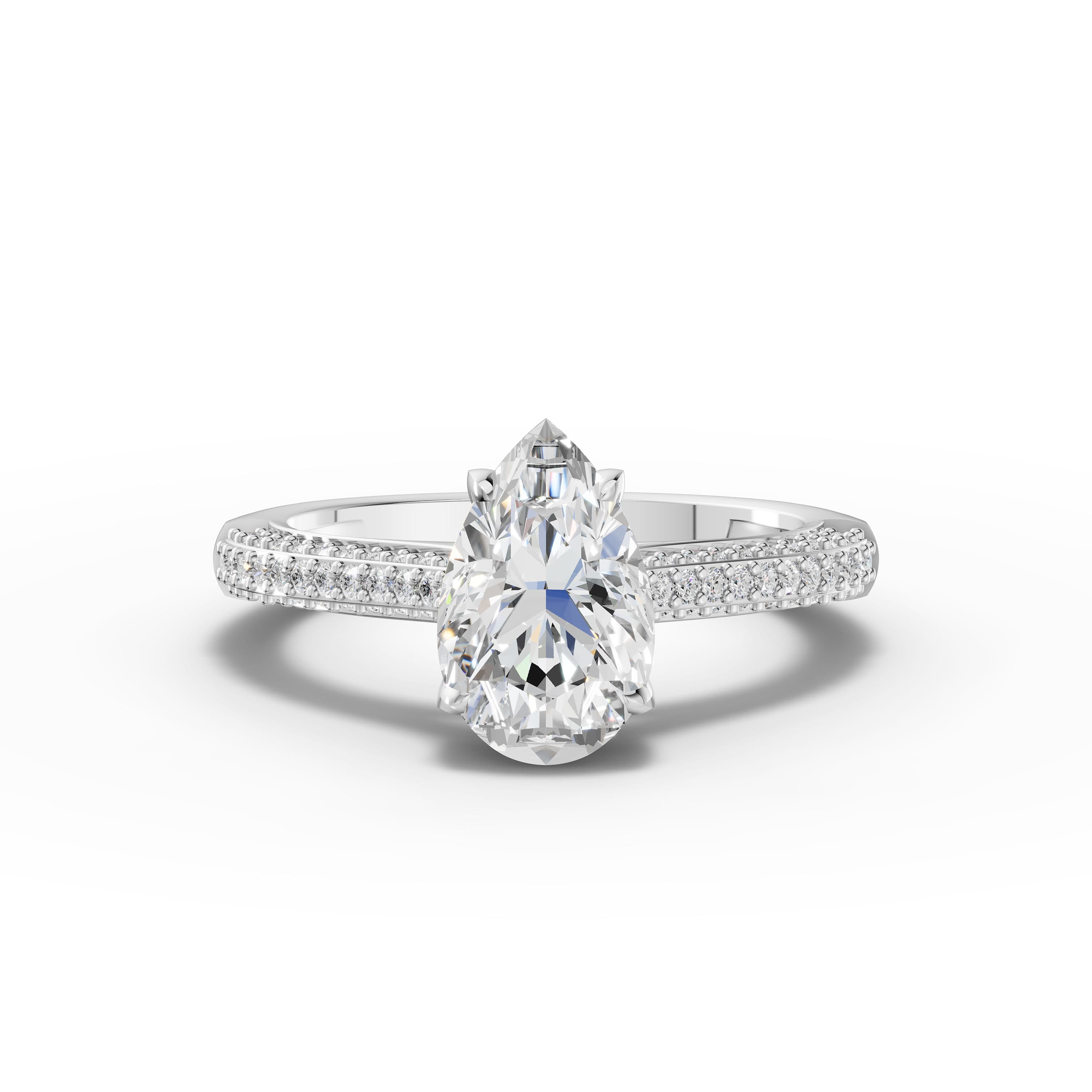Reef Pear Halo Ring