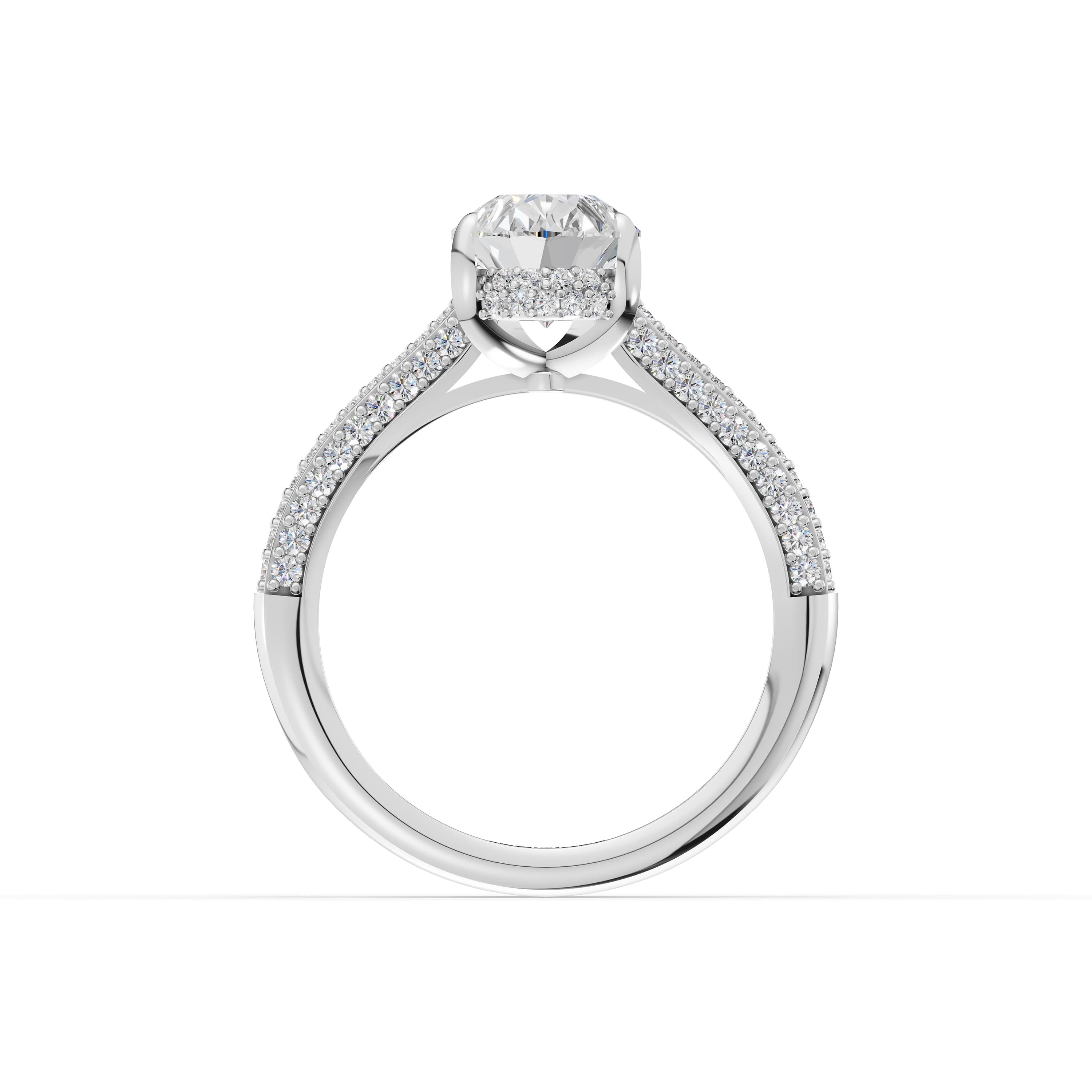 Reef Pear Halo Ring