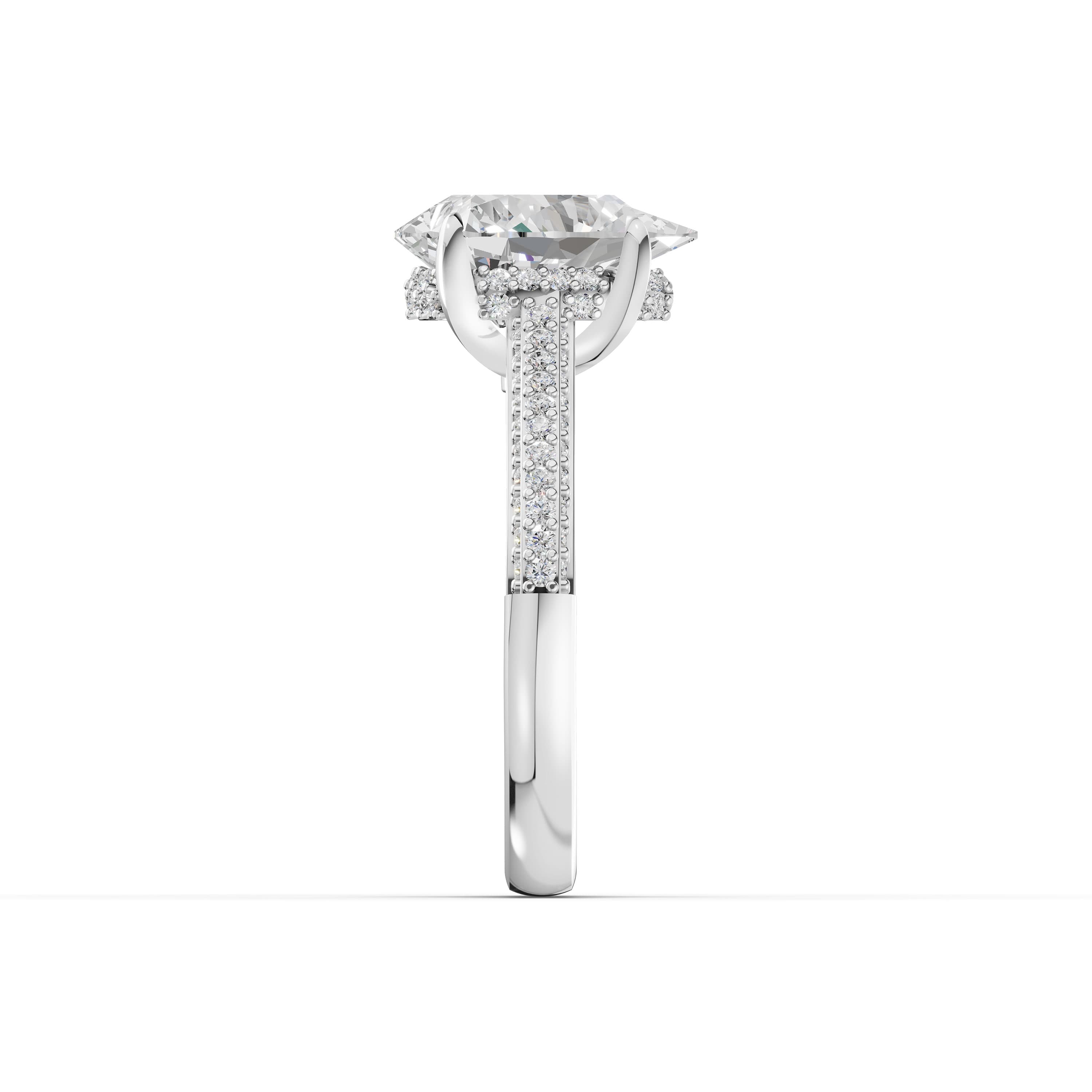 Reef Pear Halo Ring