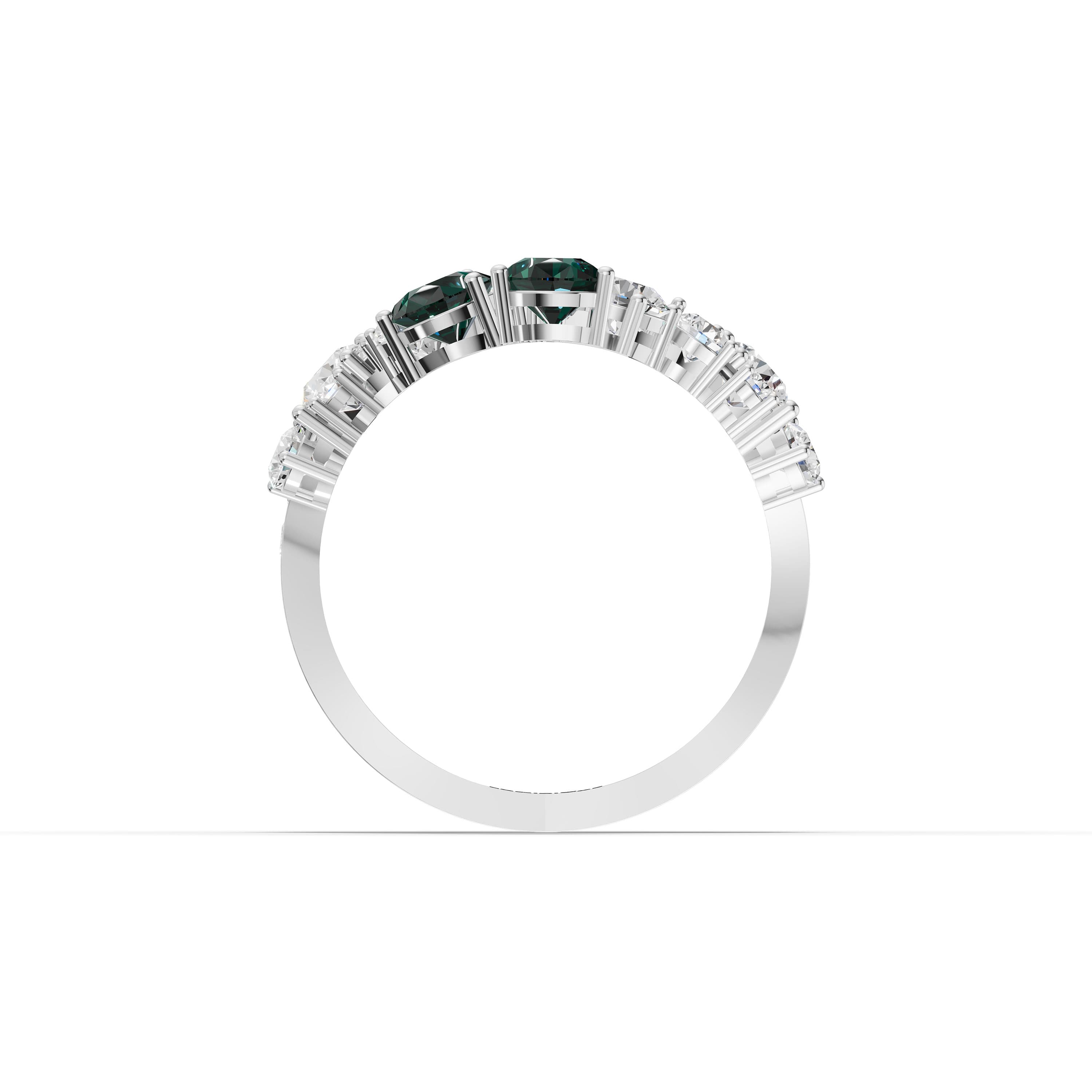 Ember Pear Cluster Ring