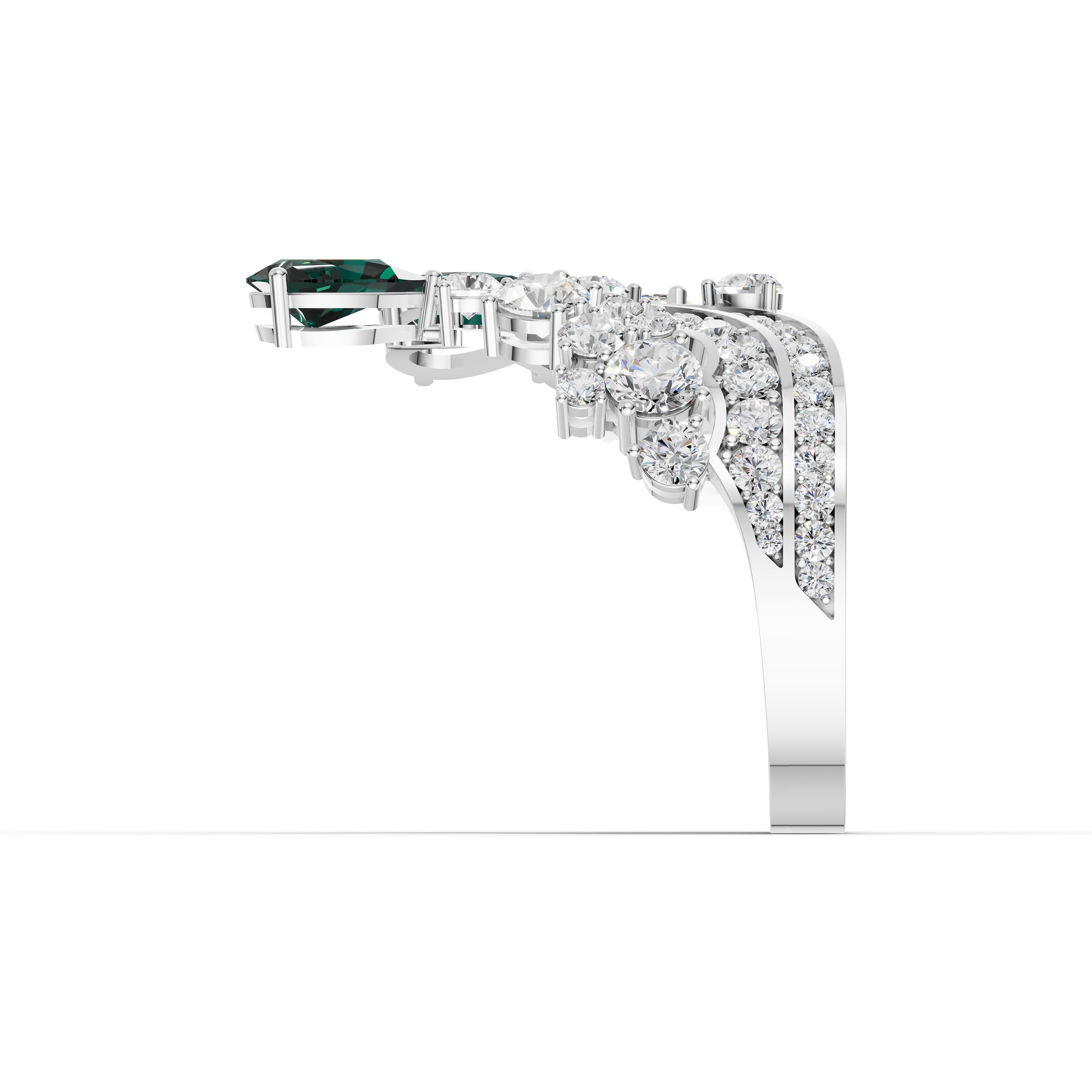 Ember Pear Cluster Ring