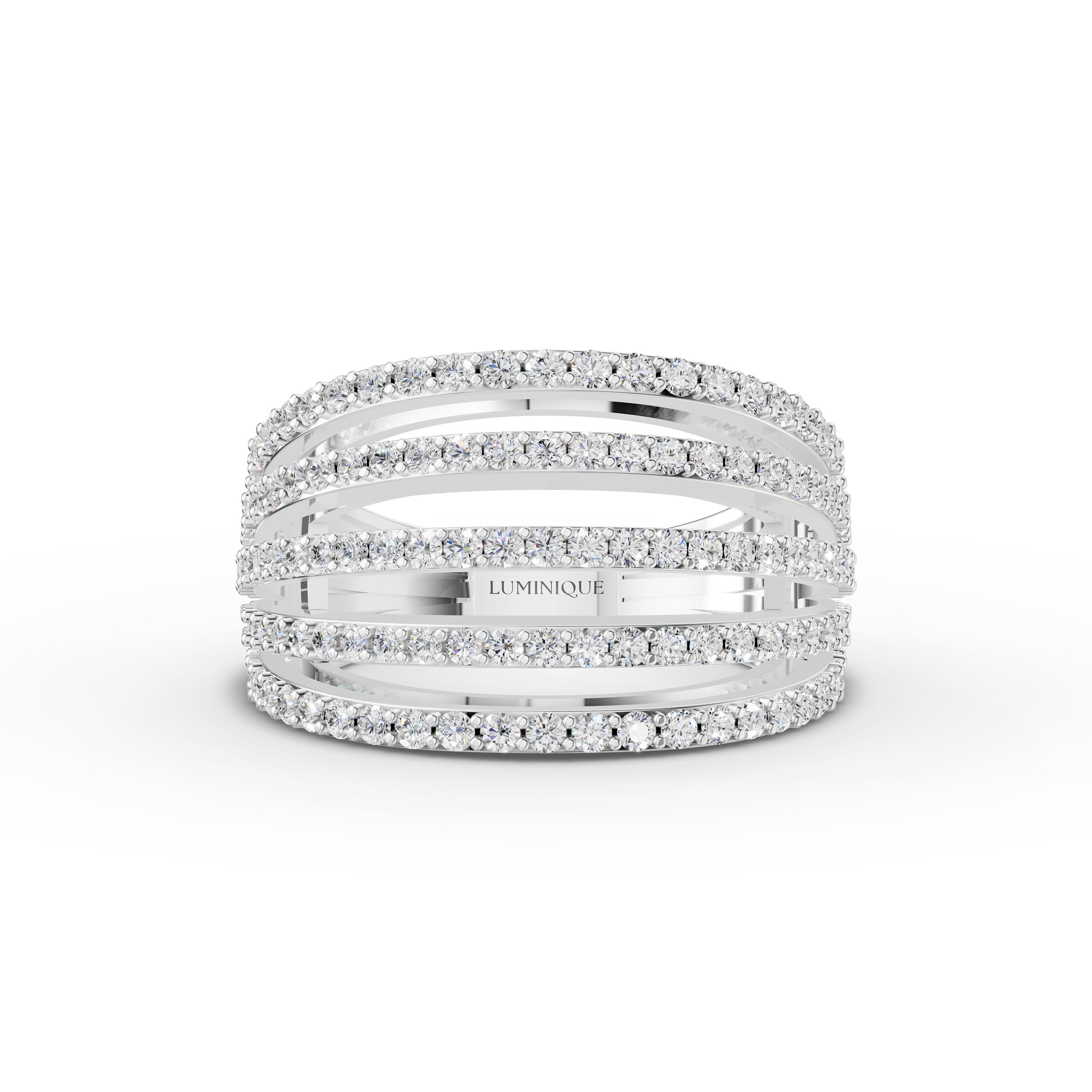 Ecru Round Pave Ring