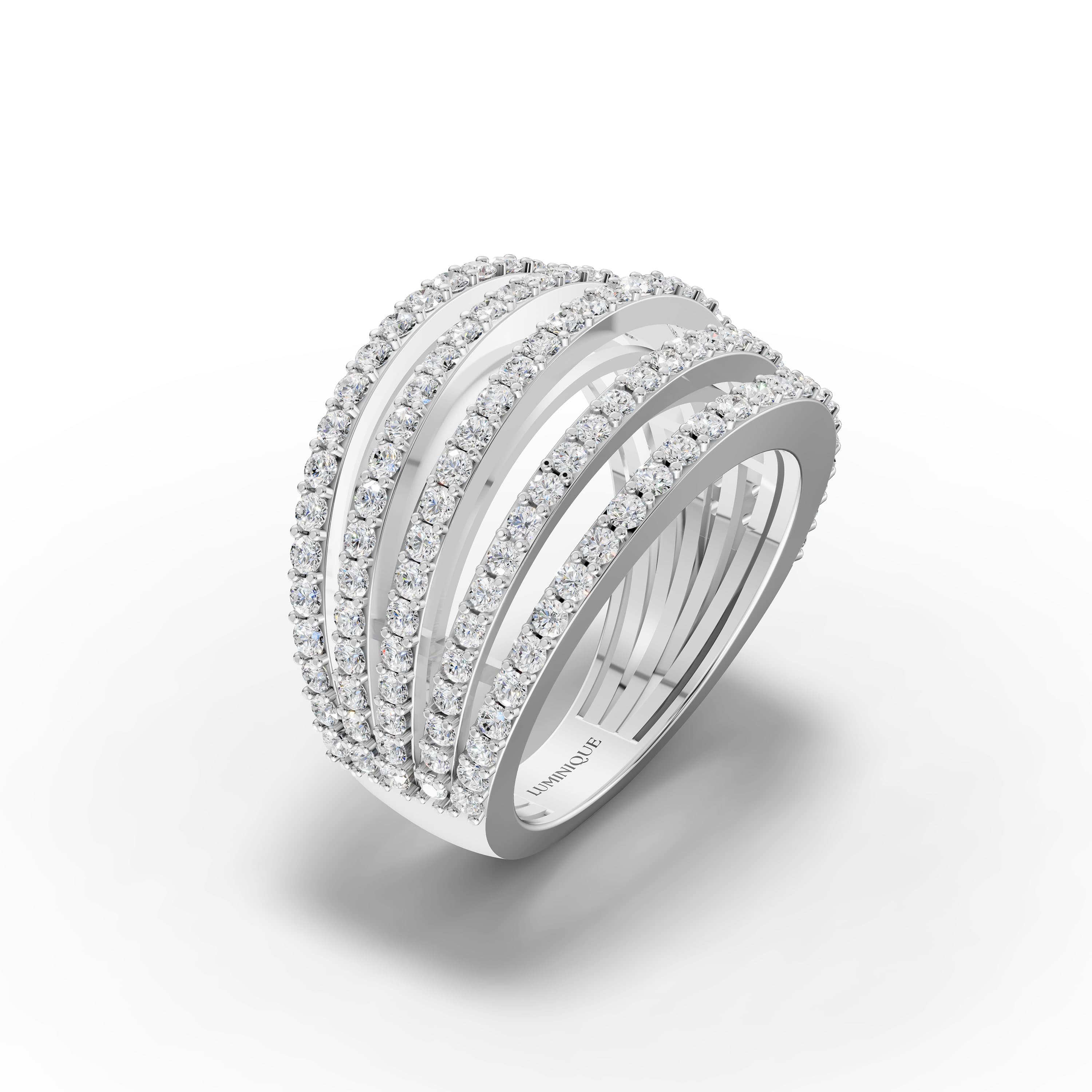Ecru Round Pave Ring