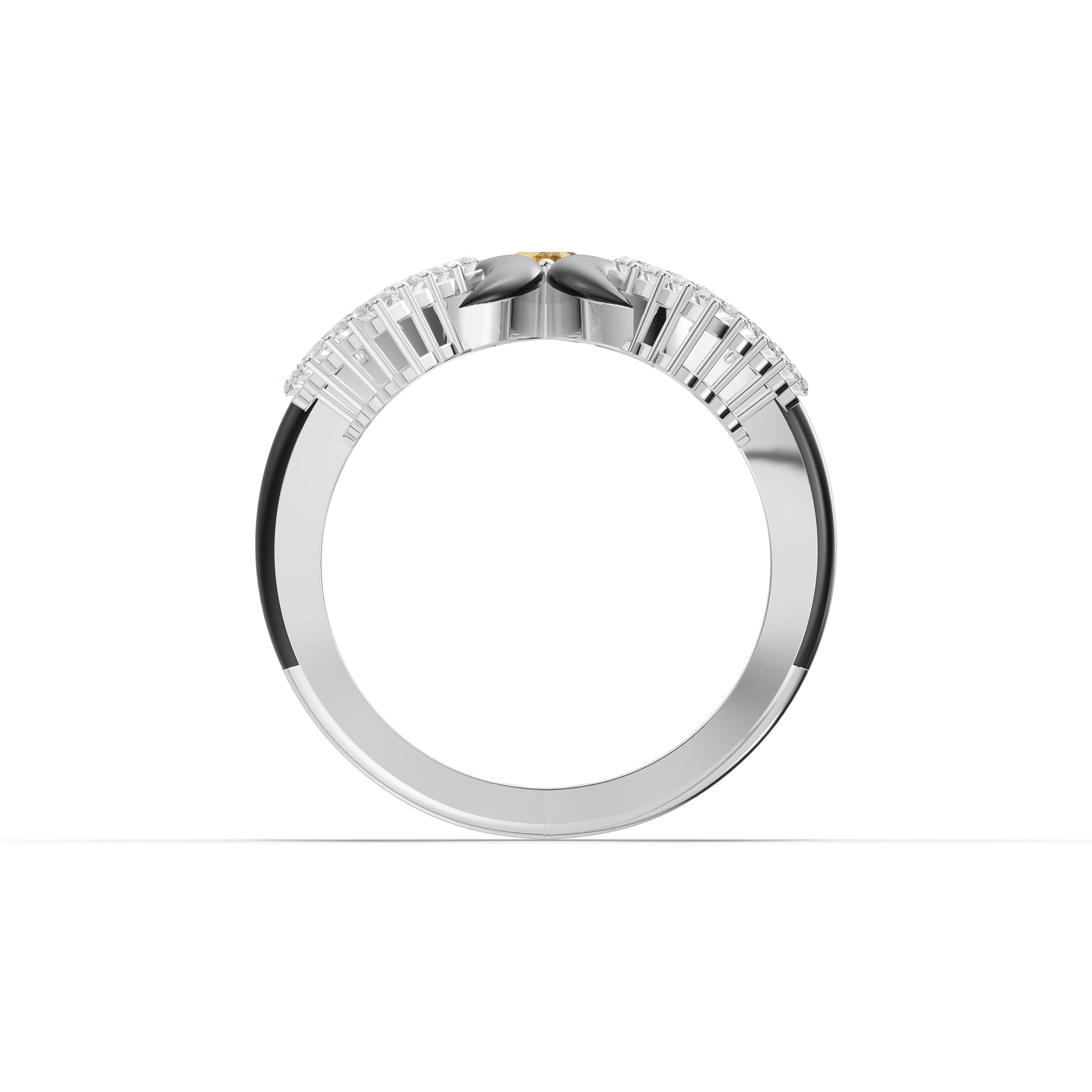 Frond Marquise Cluster Ring