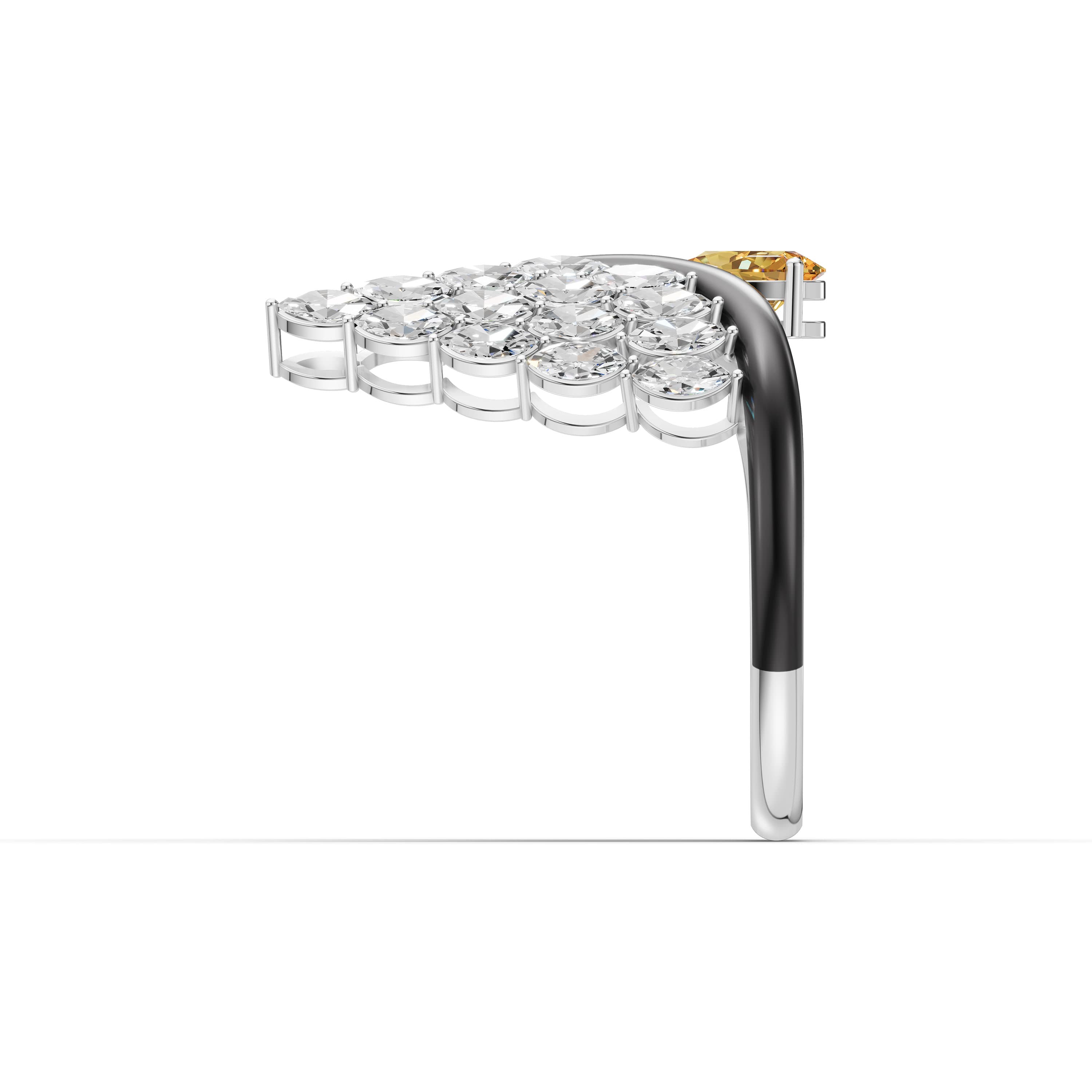 Frond Marquise Cluster Ring