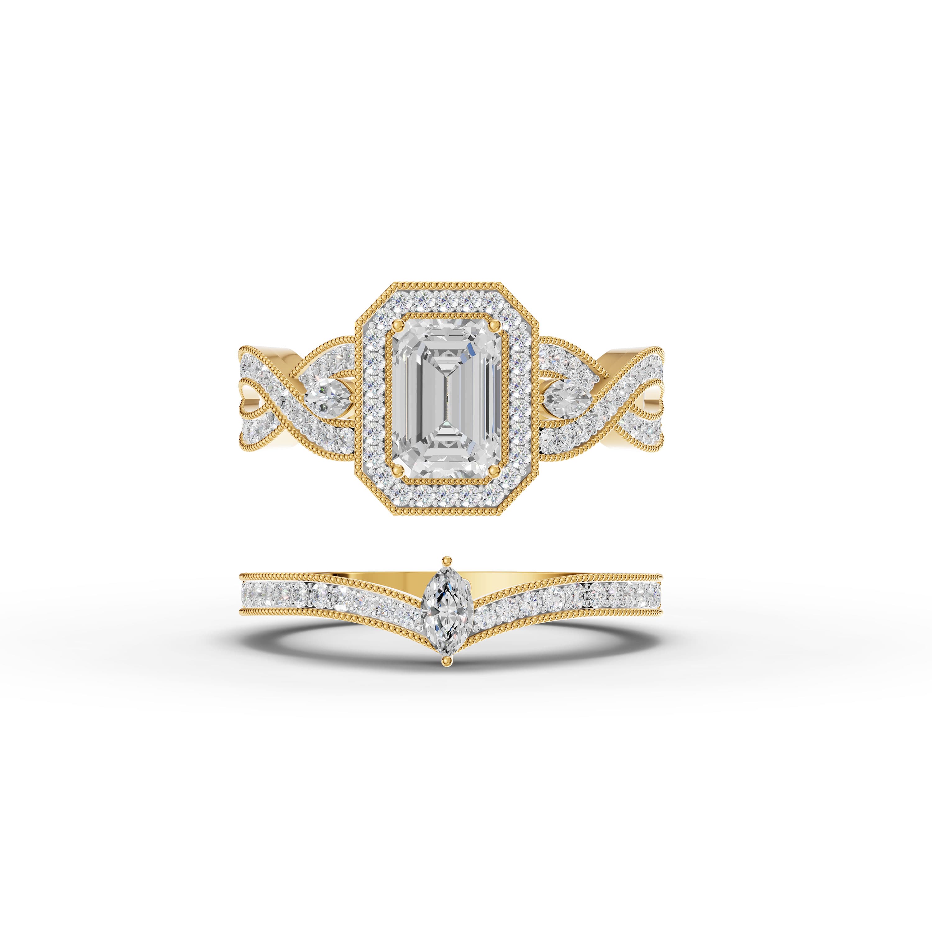 Eglantine Emerald Stack Ring