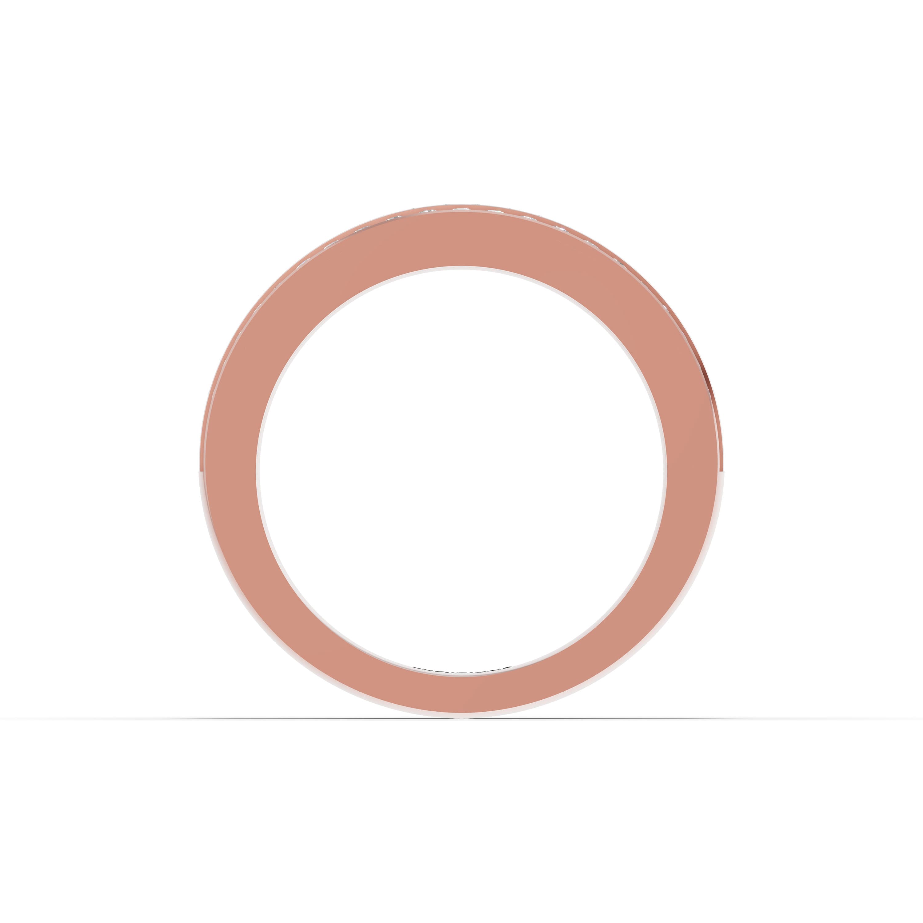 Isaline Princess Channel Ring in rose gold with lab grown diamonds, view 4