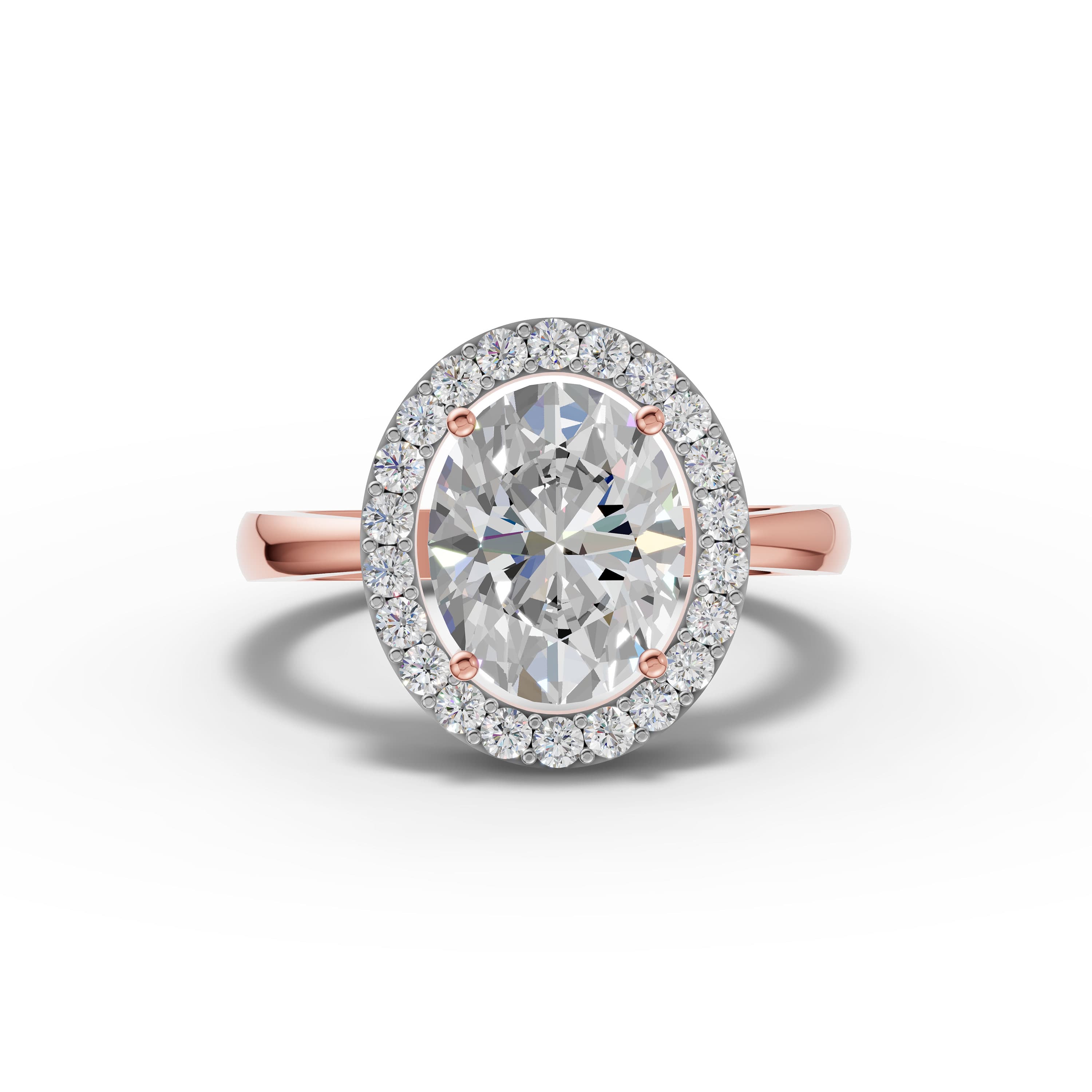 Emmeline Oval Halo Ring